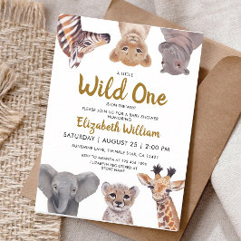 Invitación de ducha de animales bebé Safari pequeñ