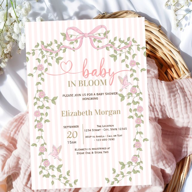 Invitación de Ducha de Bebé Baby In Bloom Wildflow (Subido por el creador)