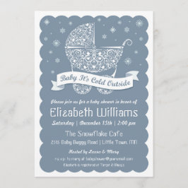Invitación de ducha de bebé 'Baby It's Cold Outsid