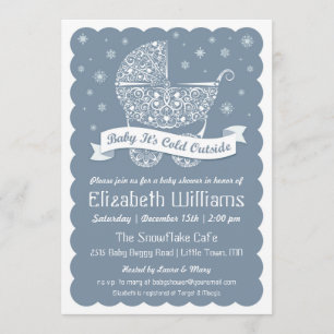 Invitación de ducha de bebé 'Baby It's Cold Outsid