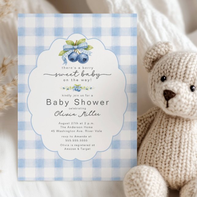 Invitación de ducha de bebé Blueberry Berry Sweet  (Subido por el creador)