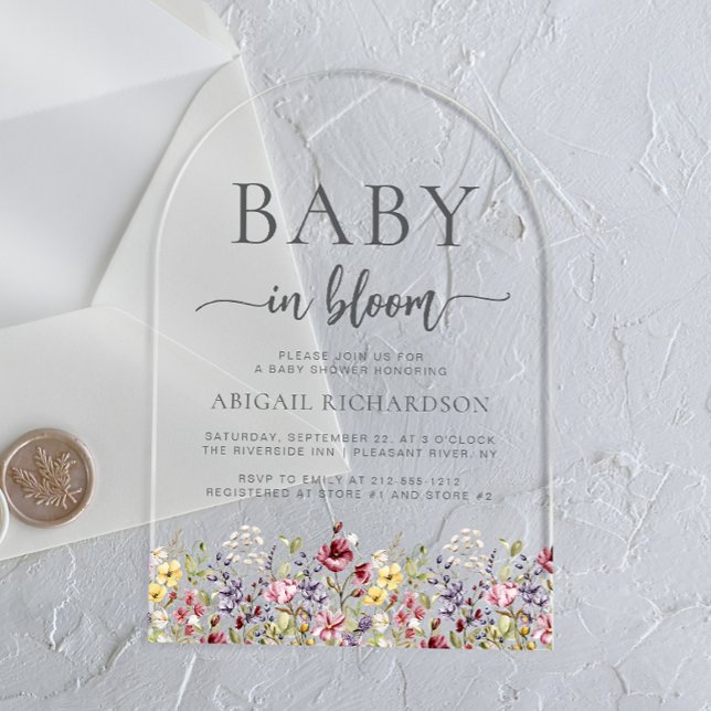 Invitación de ducha de bebé Boho Wildflowers Baby  (Subido por el creador)