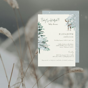 Invitación de ducha de bebé Bosque de invierno II