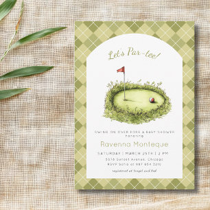 Invitación de Ducha de Bebé con Agujero de Golf Ar