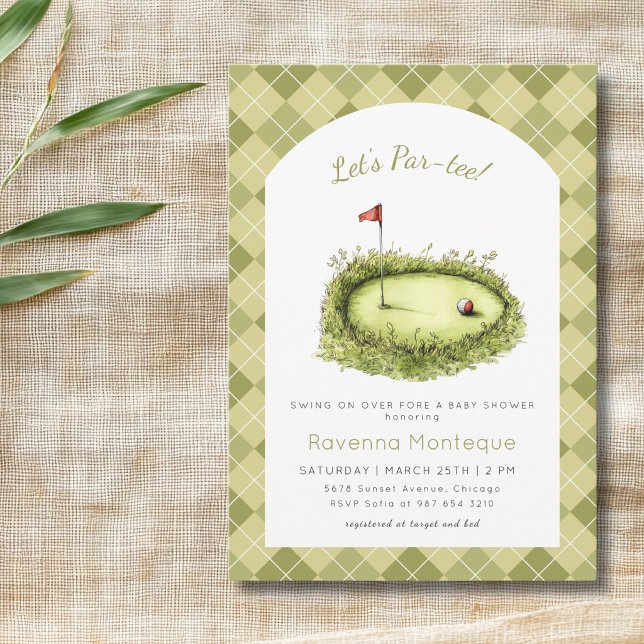 Invitación de Ducha de Bebé con Agujero de Golf Ar (Subido por el creador)