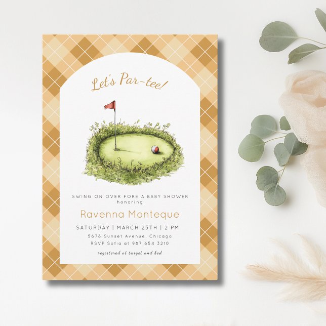 Invitación de ducha de bebé de agujero de golf Arg (Subido por el creador)