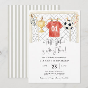 Invitación de Ducha de Bebé de Fútbol