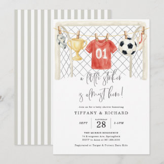Invitación de Ducha de Bebé de Fútbol