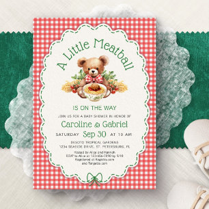 Invitación de Ducha de Bebé de Pequeña Albóndiga I