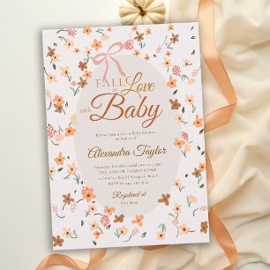Invitación de Ducha de Bebé Flor Silvestre Otoñal