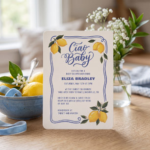 Invitación de Ducha de Bebé Limón Italiano Ciao Ba