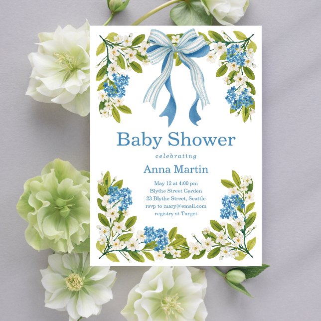 Invitación de ducha de bebé Nantucket Florals (Subido por el creador)