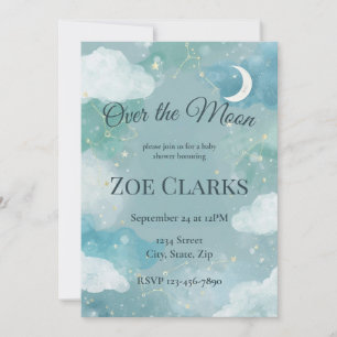 Invitación de Ducha de Bebé Niño Cielo Nocturno So