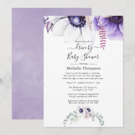 Invitación de ducha de bebé o boda de flores de ac
