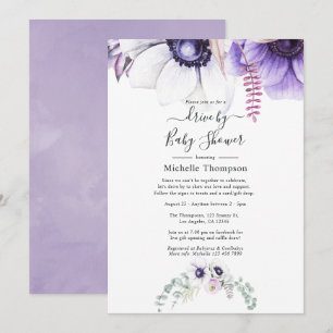 Invitación de ducha de bebé o boda de flores de ac
