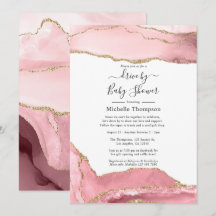 Invitación de ducha de bebé o boda Lluvia de Agata