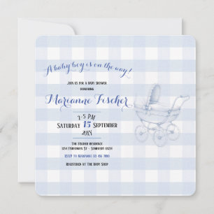 Invitación de ducha de bebé Retro Niño