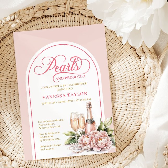 Invitación de ducha de boda con acuarela de estilo (Stylish Watercolor Blush and Gold Shower Invite)