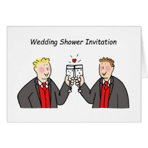 Invitación de ducha de boda para dos novios.