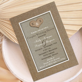 Invitación de ducha de casamiento de pareja - Burl