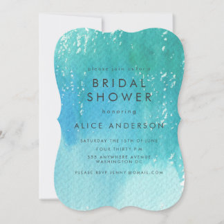Invitación de ducha de color azul Wash Blue Bridal