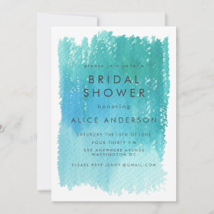Invitación de ducha de color azul Wash Blue Bridal