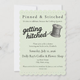 Invitación de ducha de costura "Getting Hitched"