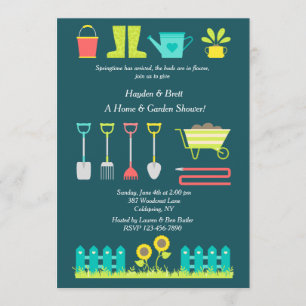 Invitación de Ducha de Jardín y Césped Amor al Jar