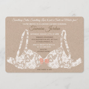 Invitación de ducha de Kraft de ropa interior de e