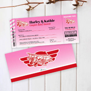 Invitación de ducha de las parejas de tarjetas de
