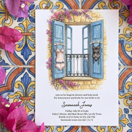 Invitación de Ducha de Lencería de la Costa Medite