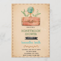 invitación de ducha de luna de miel de viaje