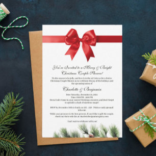 Invitación de Ducha de Navidad para Parejas con Co