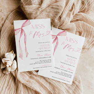 Invitación de ducha de novia con arco rosado Boh