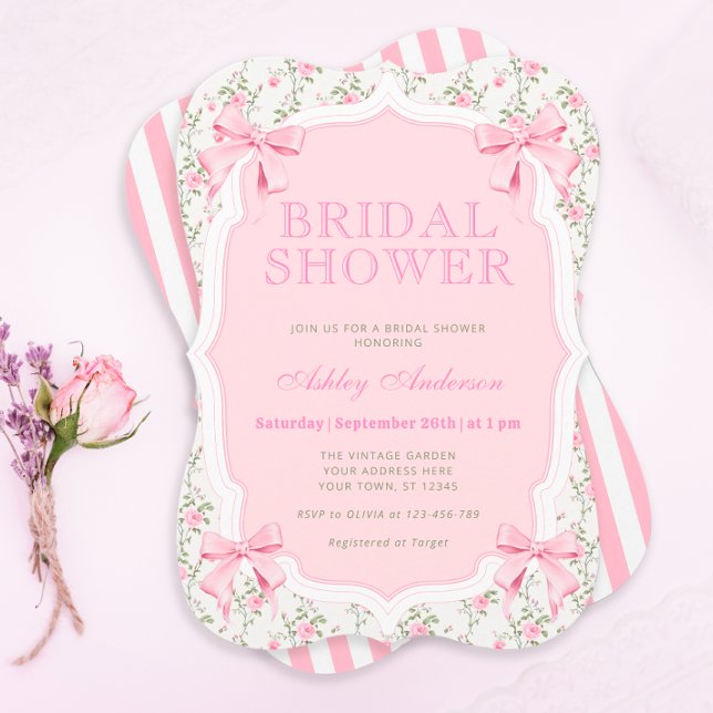 Invitación de ducha de novia con arcos rosados (Subido por el creador)