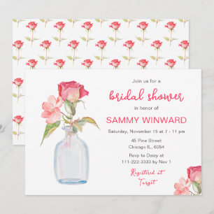 Invitación de Ducha de Novia con Florero Mason Ros