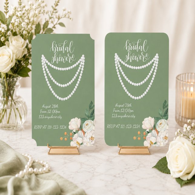 invitación de ducha de novia con perlas florales v (Subido por el creador)