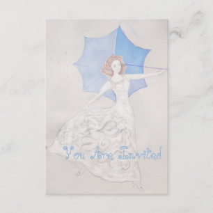 Invitación de ducha de novia con tracción manual