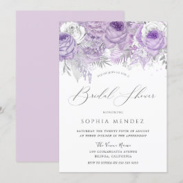 Invitación de ducha de novia floral con espuma mor