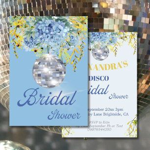 Invitación de ducha de novia floral de Blue Disco