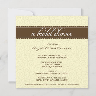 Invitación de ducha de novia inmadura (amarillo/ch