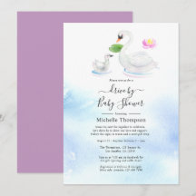 Invitación de ducha de novia o de bebé por Swan Wa
