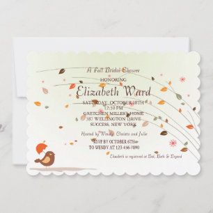 Invitación de ducha de otoño
