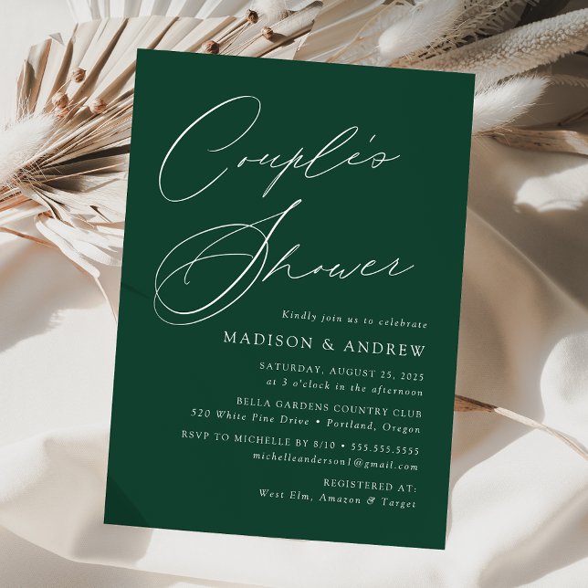 Invitación de Ducha de Pareja con Letra Elegante M (Subido por el creador)