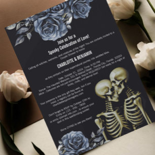 Invitación de Ducha de Pareja de Halloween Gótico 