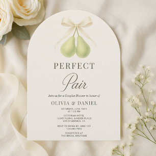 Invitación de Ducha de Parejas Elegante Par Perfec