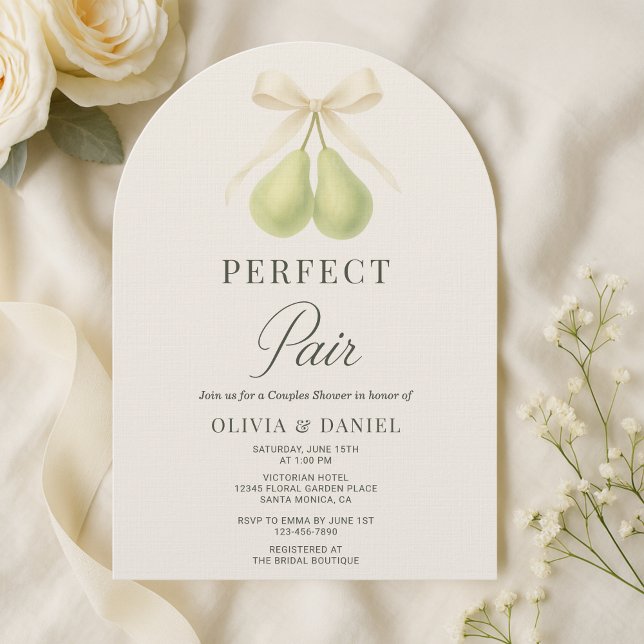 Invitación de Ducha de Parejas Elegante Par Perfec (Subido por el creador)