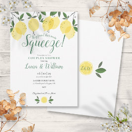 Invitación de ducha de parejas Main Squeeze Lemons