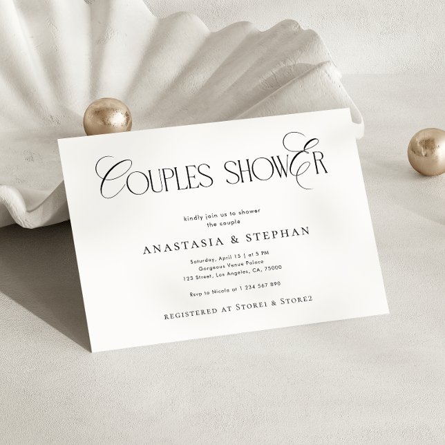 Invitación de ducha de parejas Minimalista Luxe Sc (Subido por el creador)