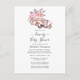 Invitación de ducha de París con temática floral a